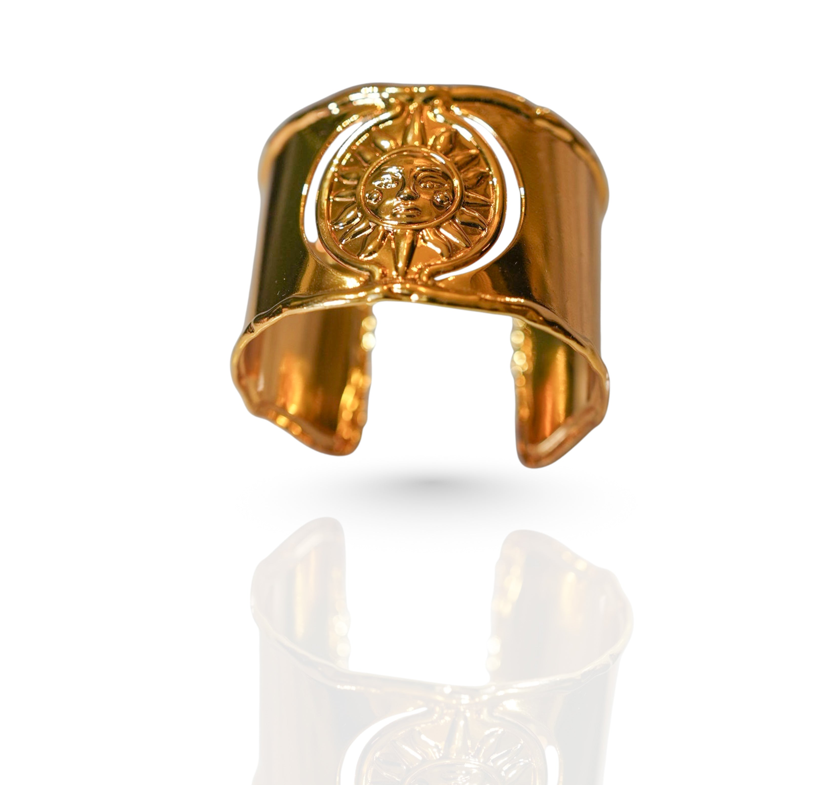 Solar Cuff - 18k Gold Plated