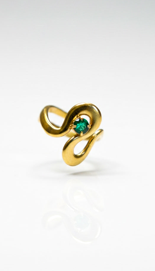 Emerald Wave Ring