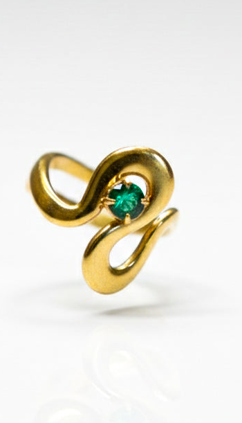 Emerald Wave Ring