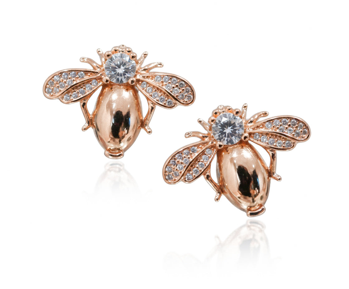 Fae Nectar Studs - 18k Gold w/ Zircons