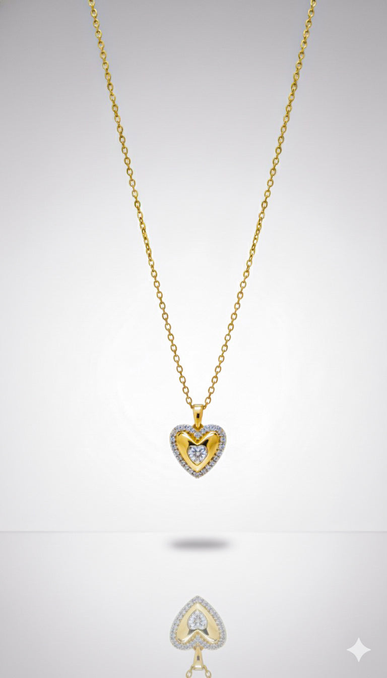 Forever Yours Necklace - 18k w/ zircons