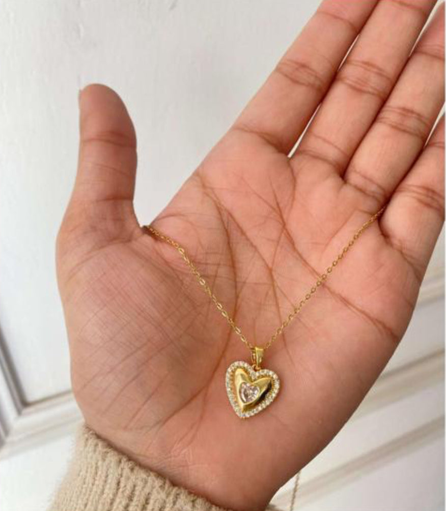 Forever Yours Necklace - 18k w/ zircons