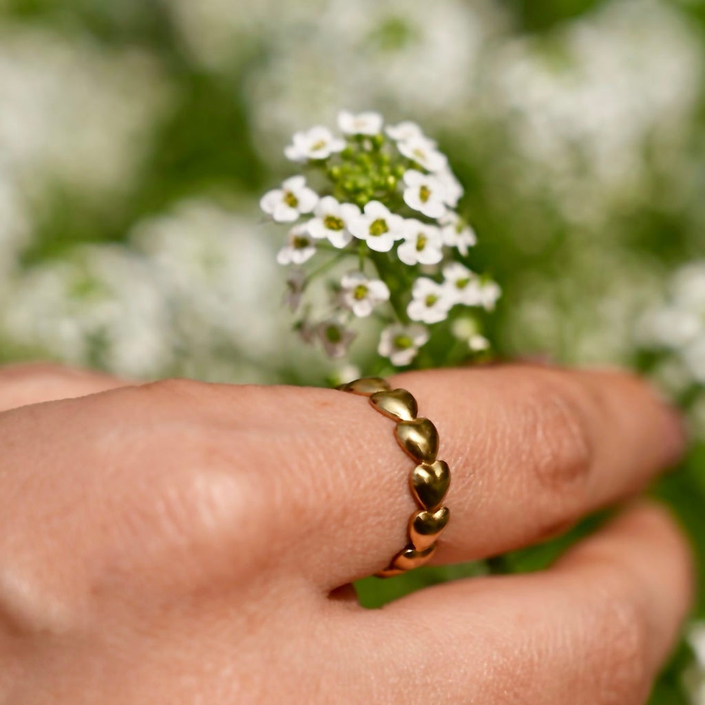 Linked Heart Ring