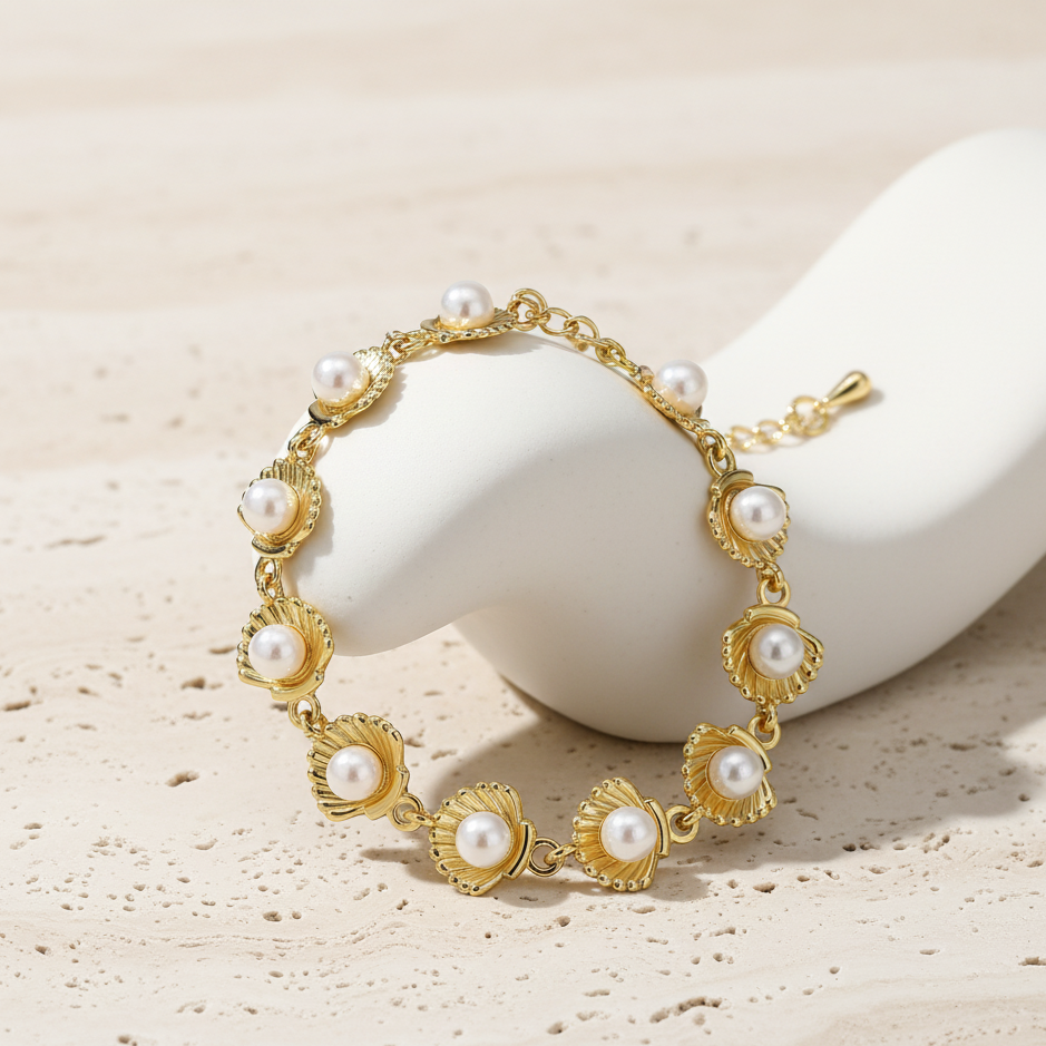Coastal Pearl Link - 18k Gold Plated