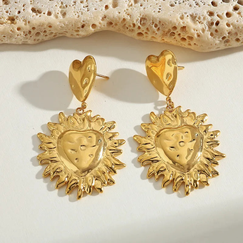 Heart Earrings - 18k Gold Plated
