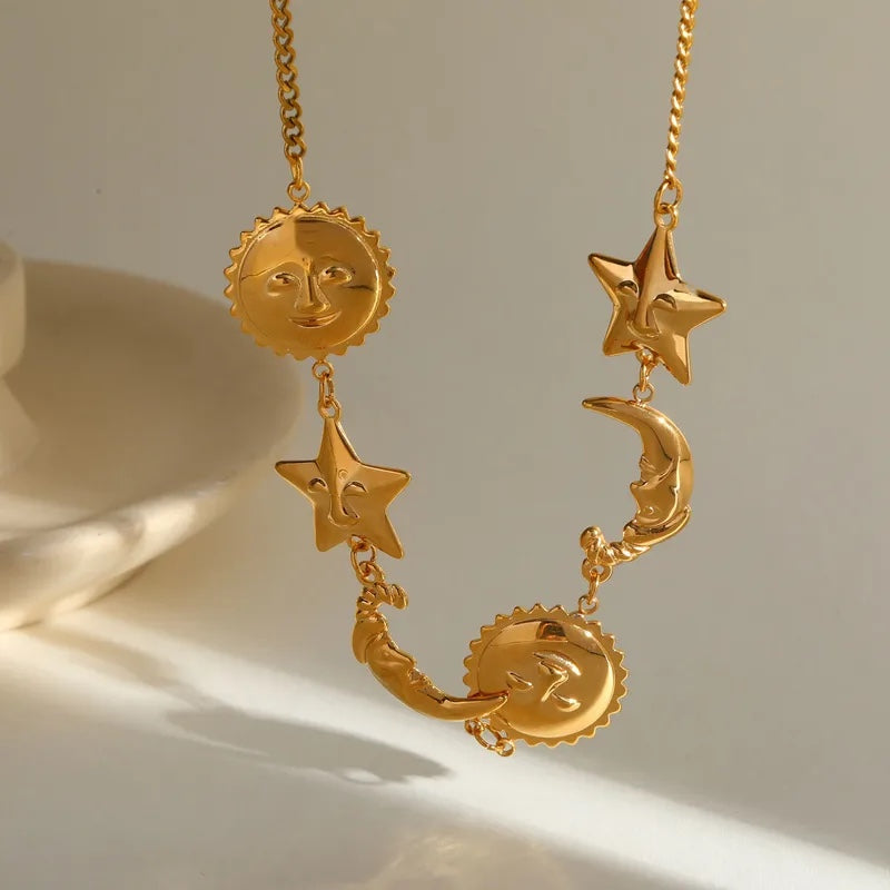 Luna & Sol Necklace - 18k Gold Plated