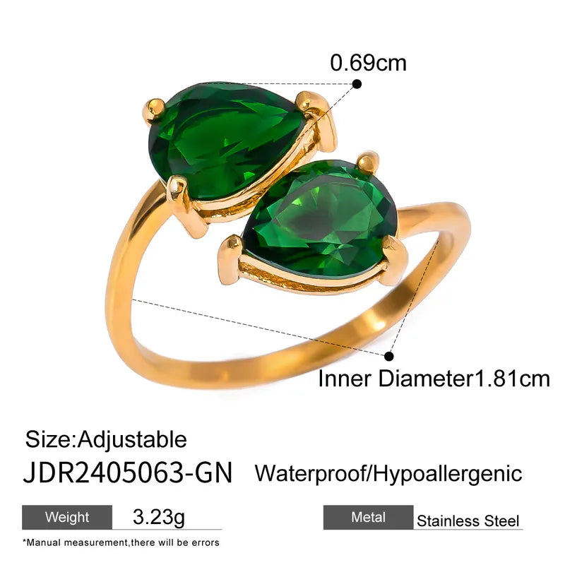 Emerald Embrace Ring - 18k Gold