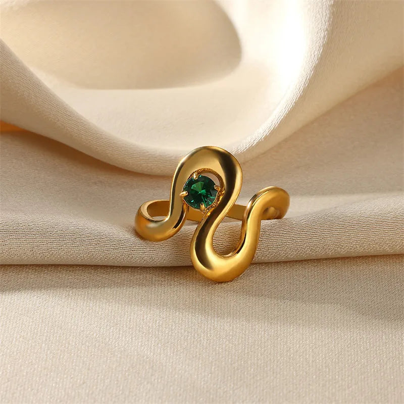 Emerald Wave Ring