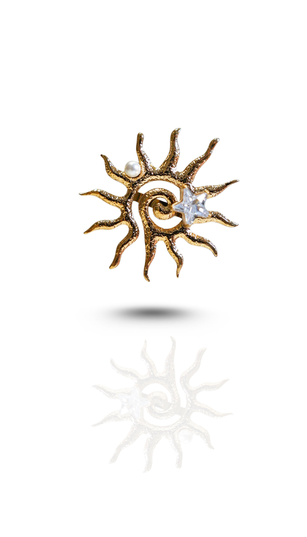 Solar Flare Rings - 18k Gold Plated
