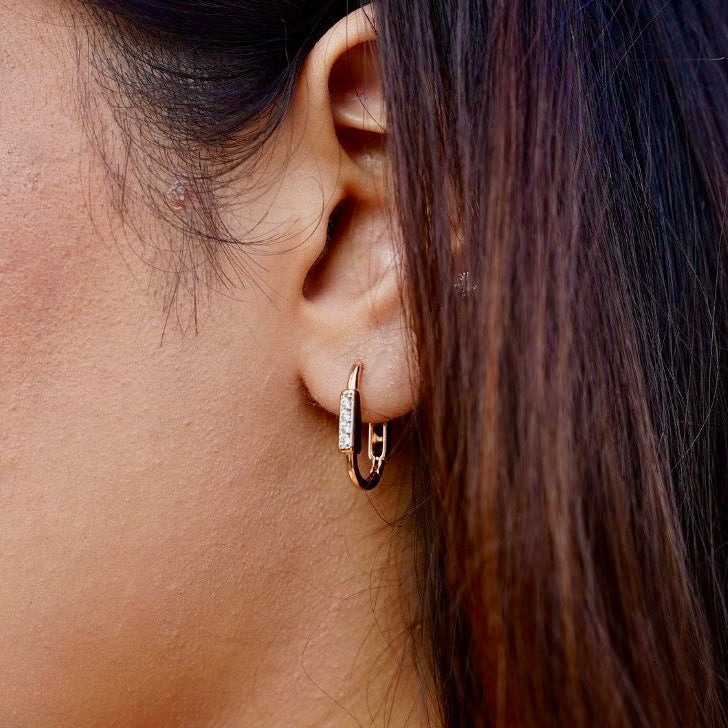 Rose Gold Carabiner Hoops