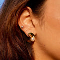 Golden Tide Pearl Earrings