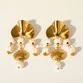 Turquoise Shell Pearl Earrings