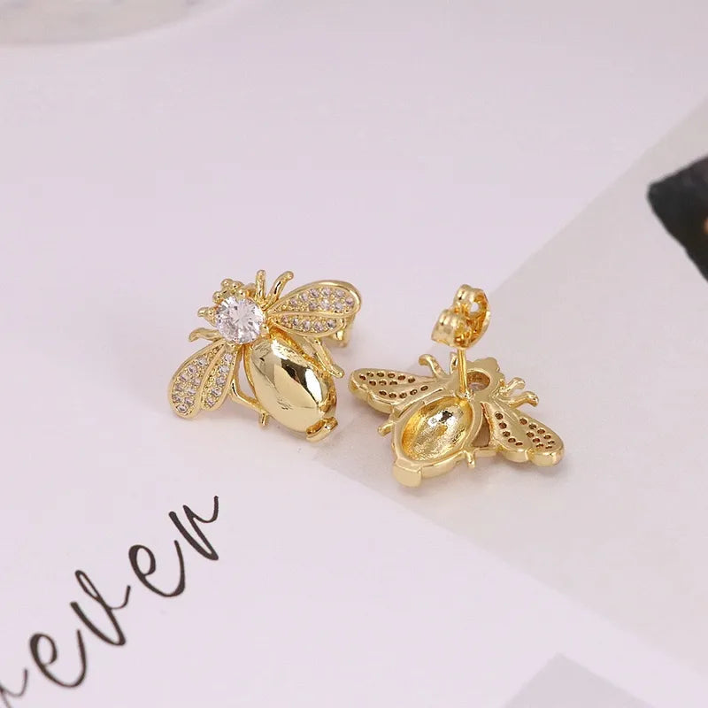 Fae Nectar Studs - 18k Gold plated w/ Zircons