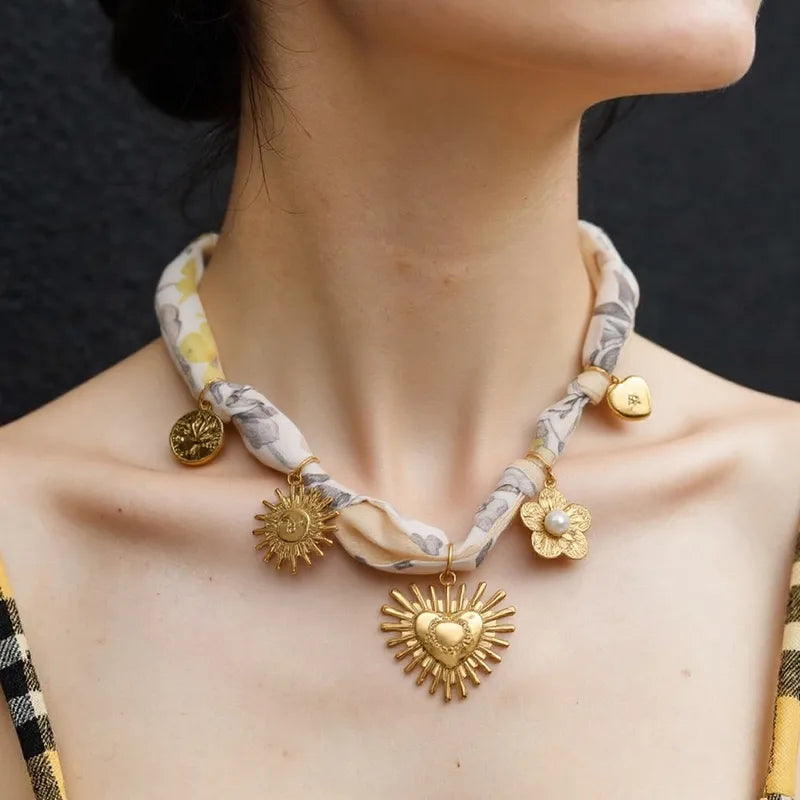 Lovecore Charm Choker - 18k Gold Plated