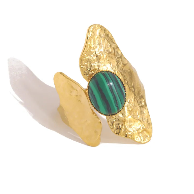 Aurora Green Ring - 18K Gold Plated